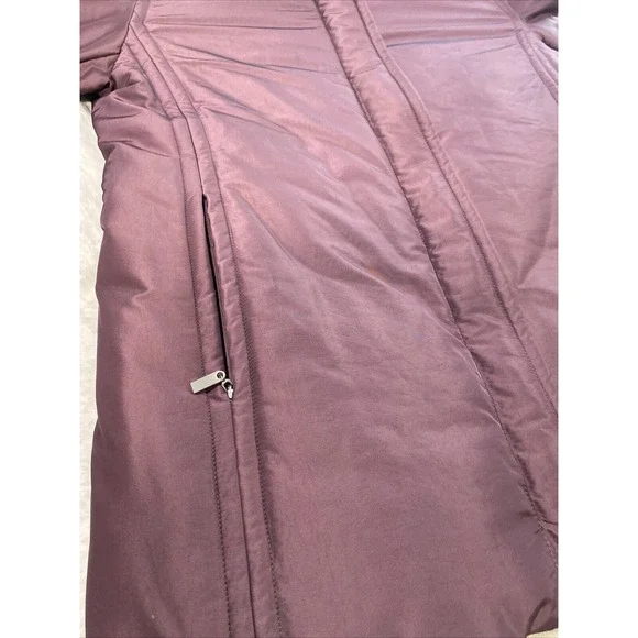 Ellen Tracy Women's Med Purple Double Layer Thermore Down Insulation Puffer Coat - Picture 8 of 10